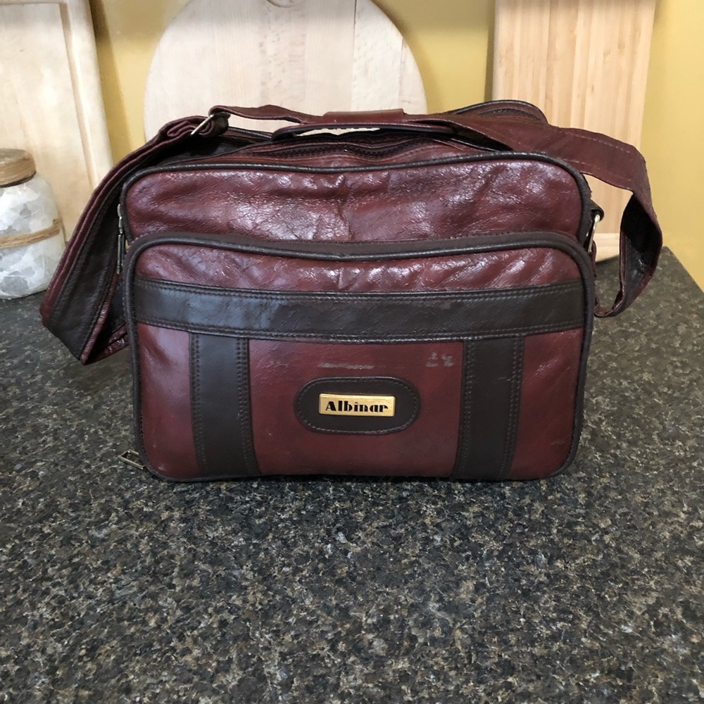 Vintage photography equipment and bag.